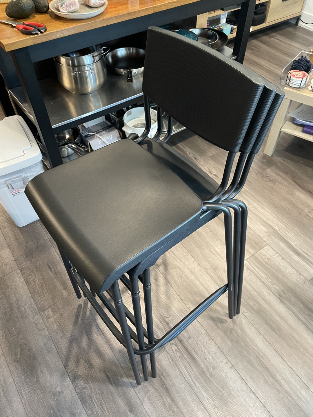 IKEA Stacking Bar Stools - Black