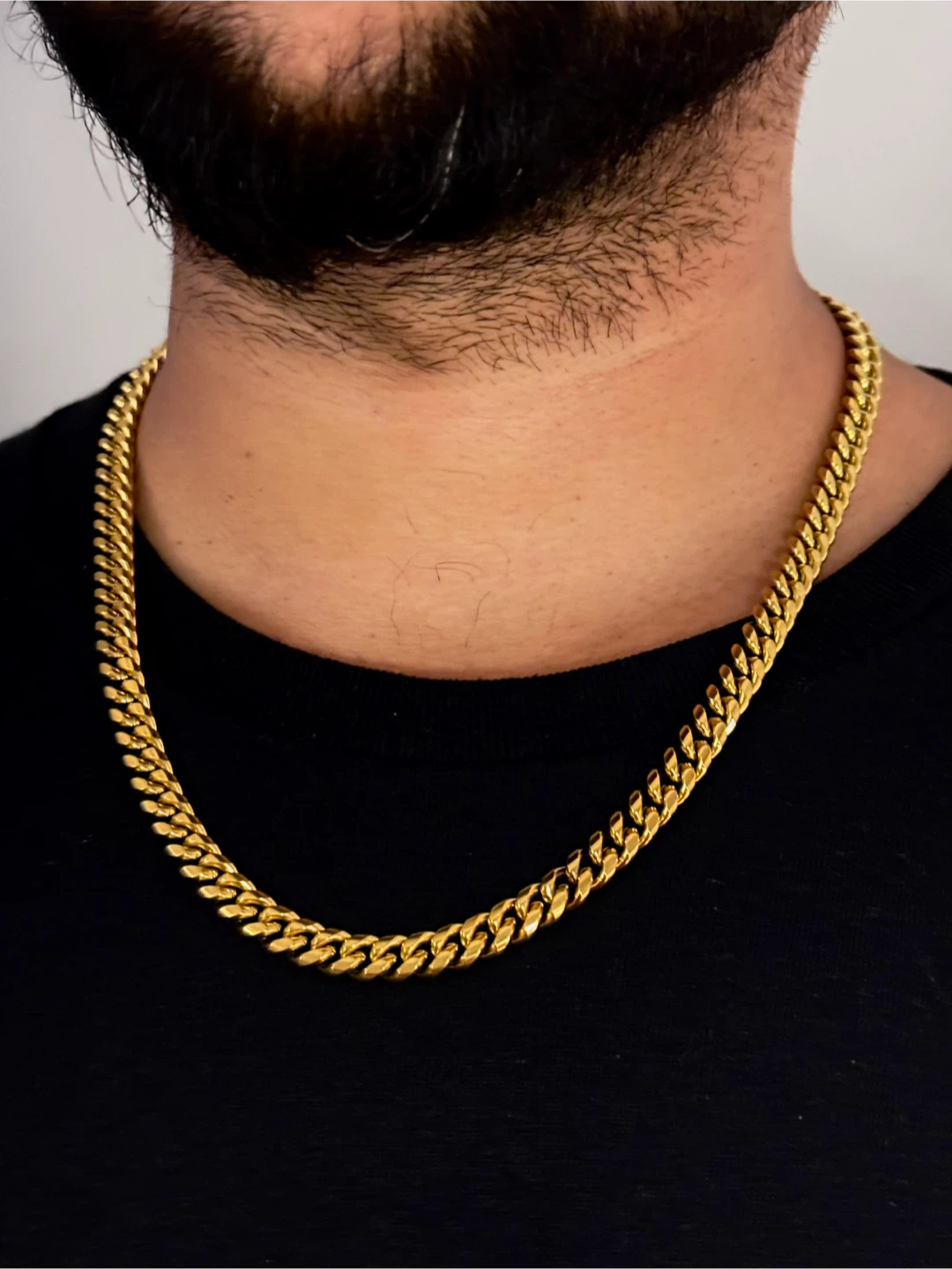 Cuban Chain 18k gold plated stainless steel anti tarnish