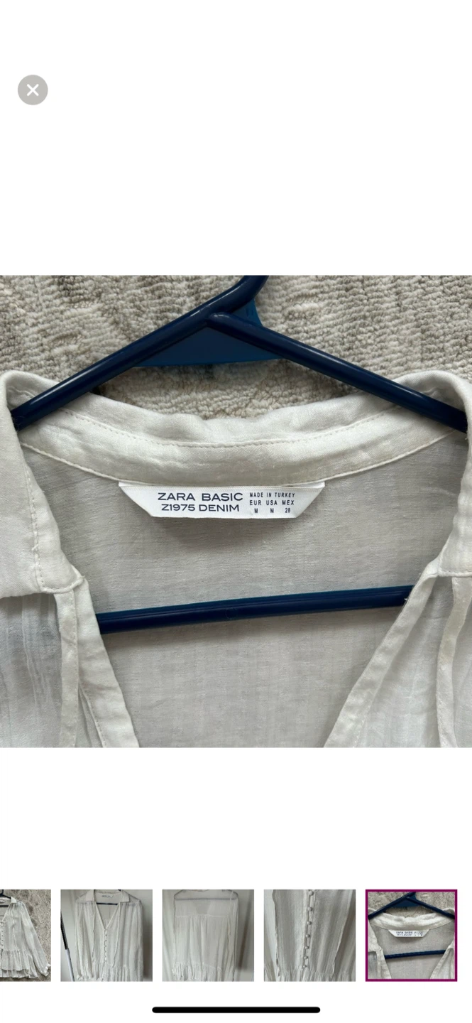 Zara Basic White Blouse - Size M - photo 5