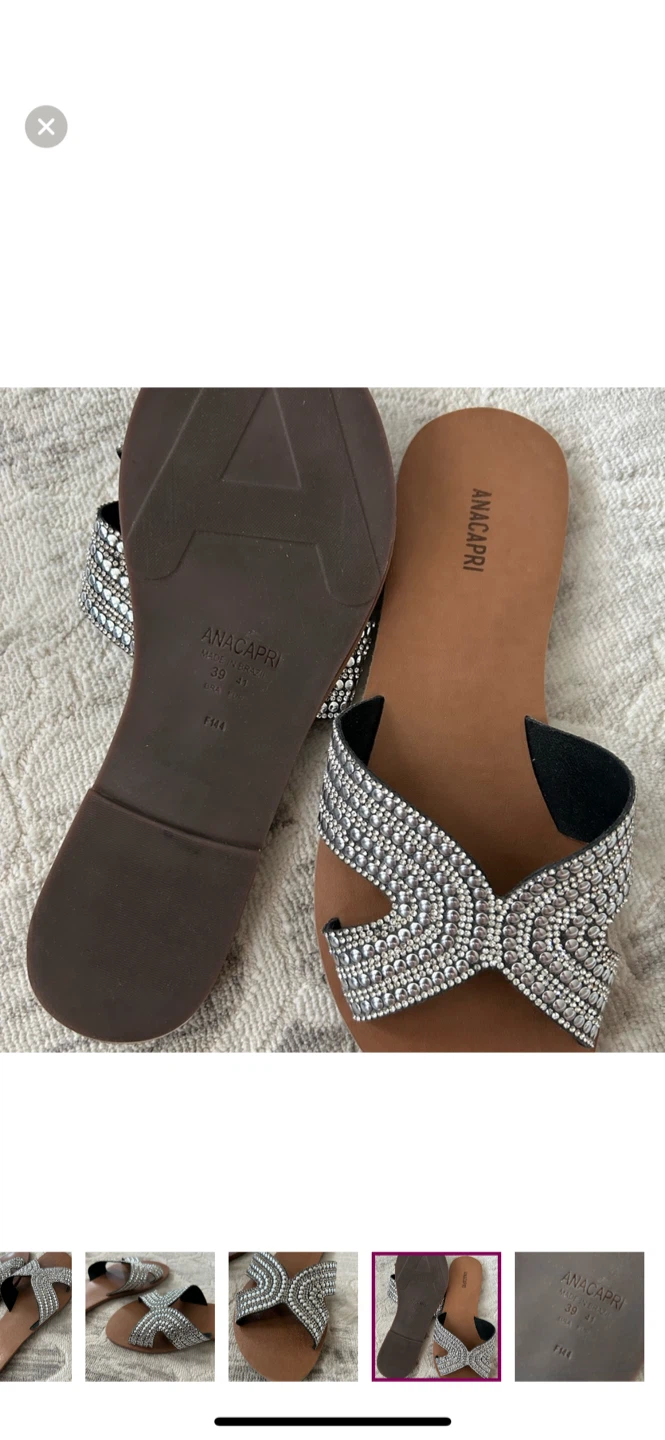 Anacapri Embellished Sandals, Size 39 - photo 5