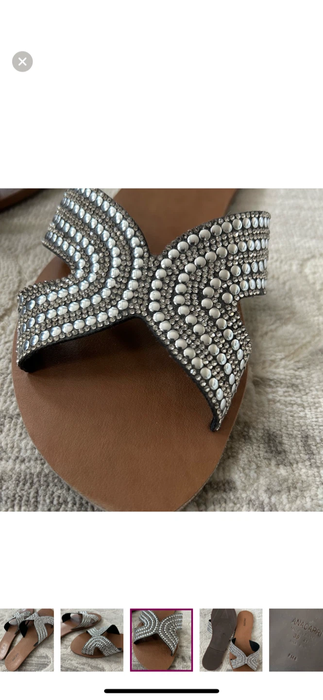 Anacapri Embellished Sandals, Size 39 - photo 4