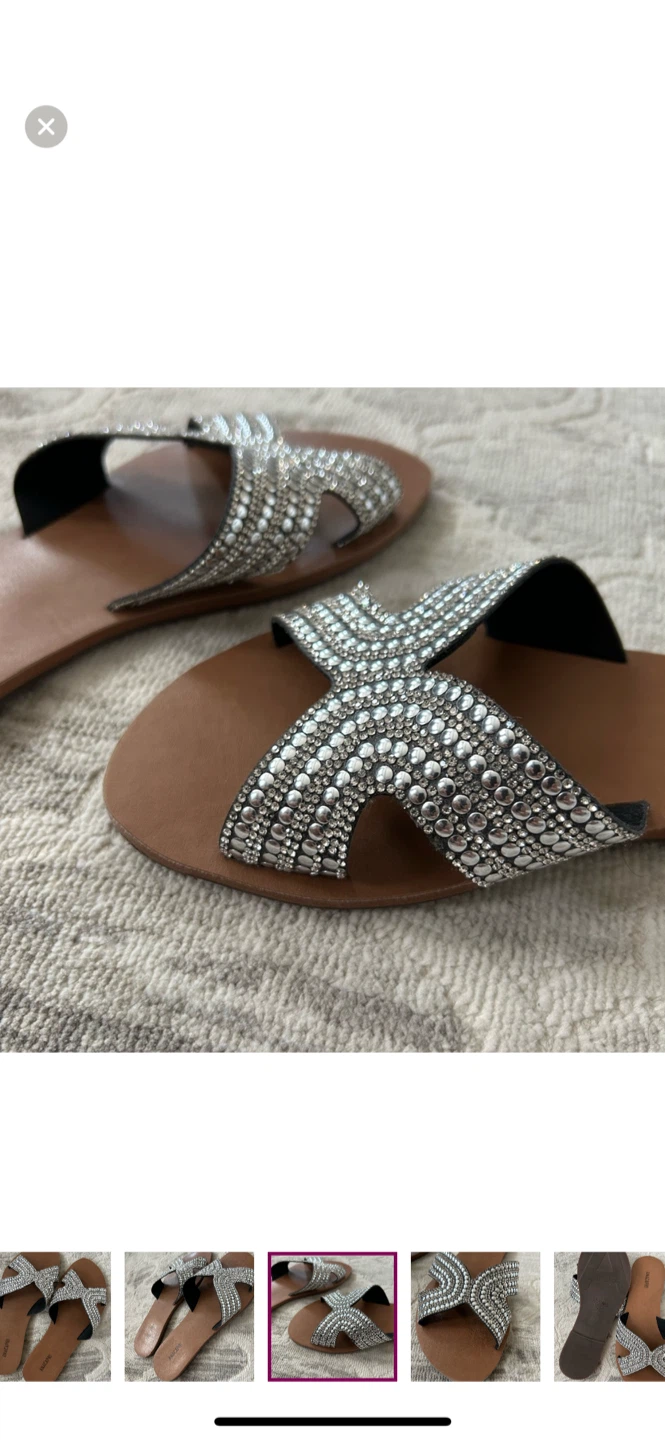 Anacapri Embellished Sandals, Size 39