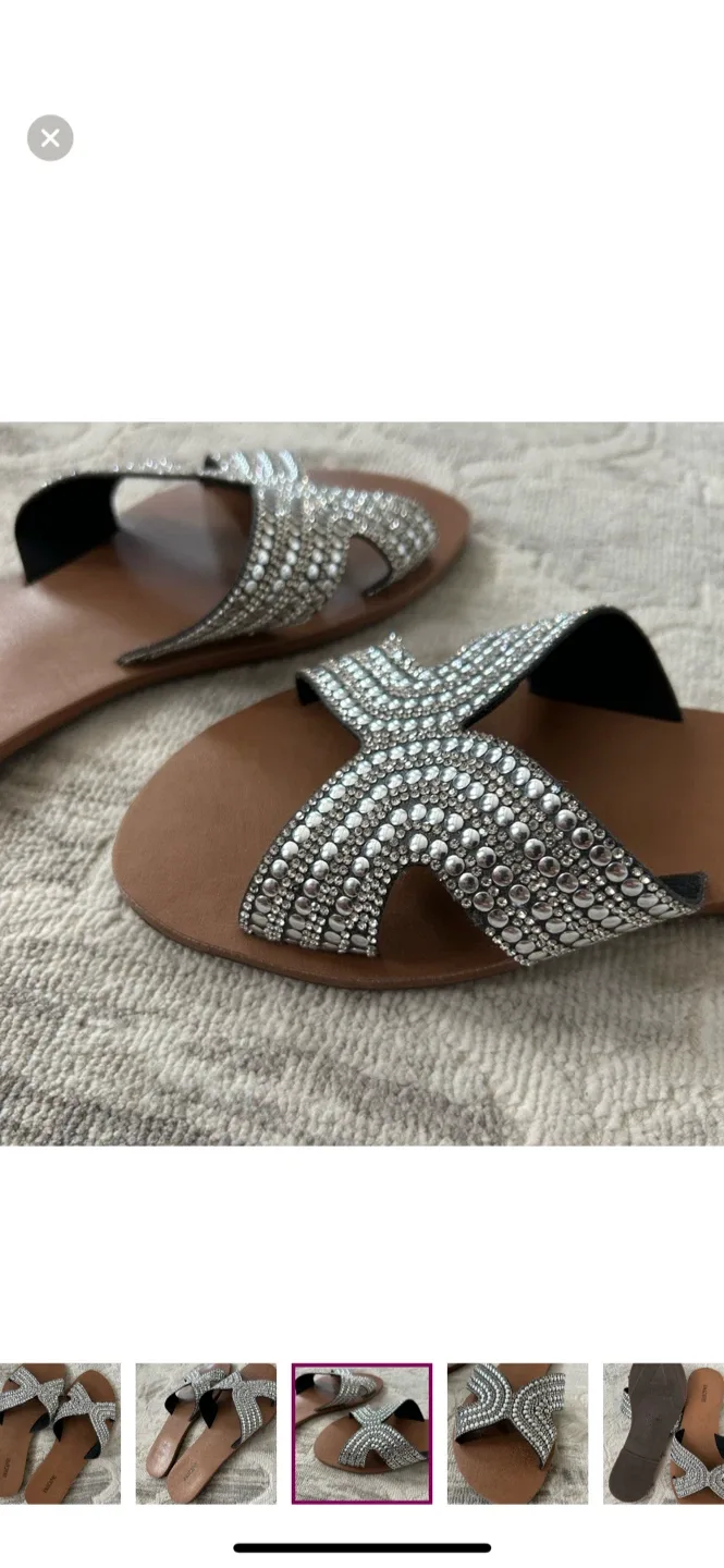 Anacapri Embellished Sandals, Size 39 thumbnail