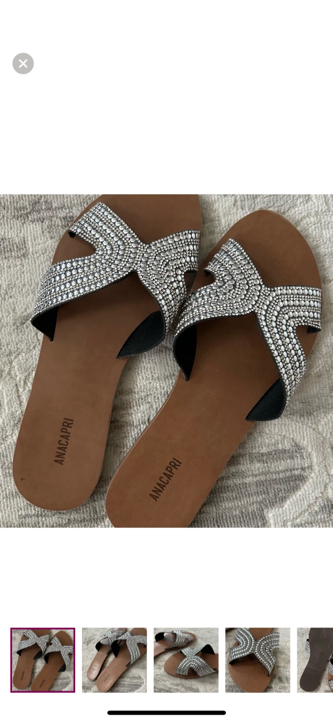 Anacapri Embellished Sandals, Size 39 - photo 3