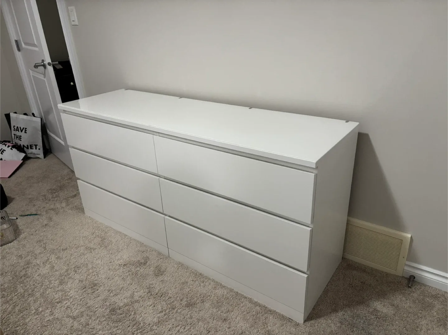 IKEA Hemnes White 6-Drawer Dresser image indicator(6)