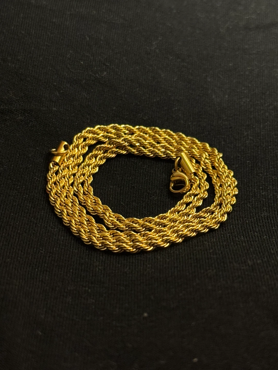 Unisex Twisted chain 18k gold plated anti tarnish