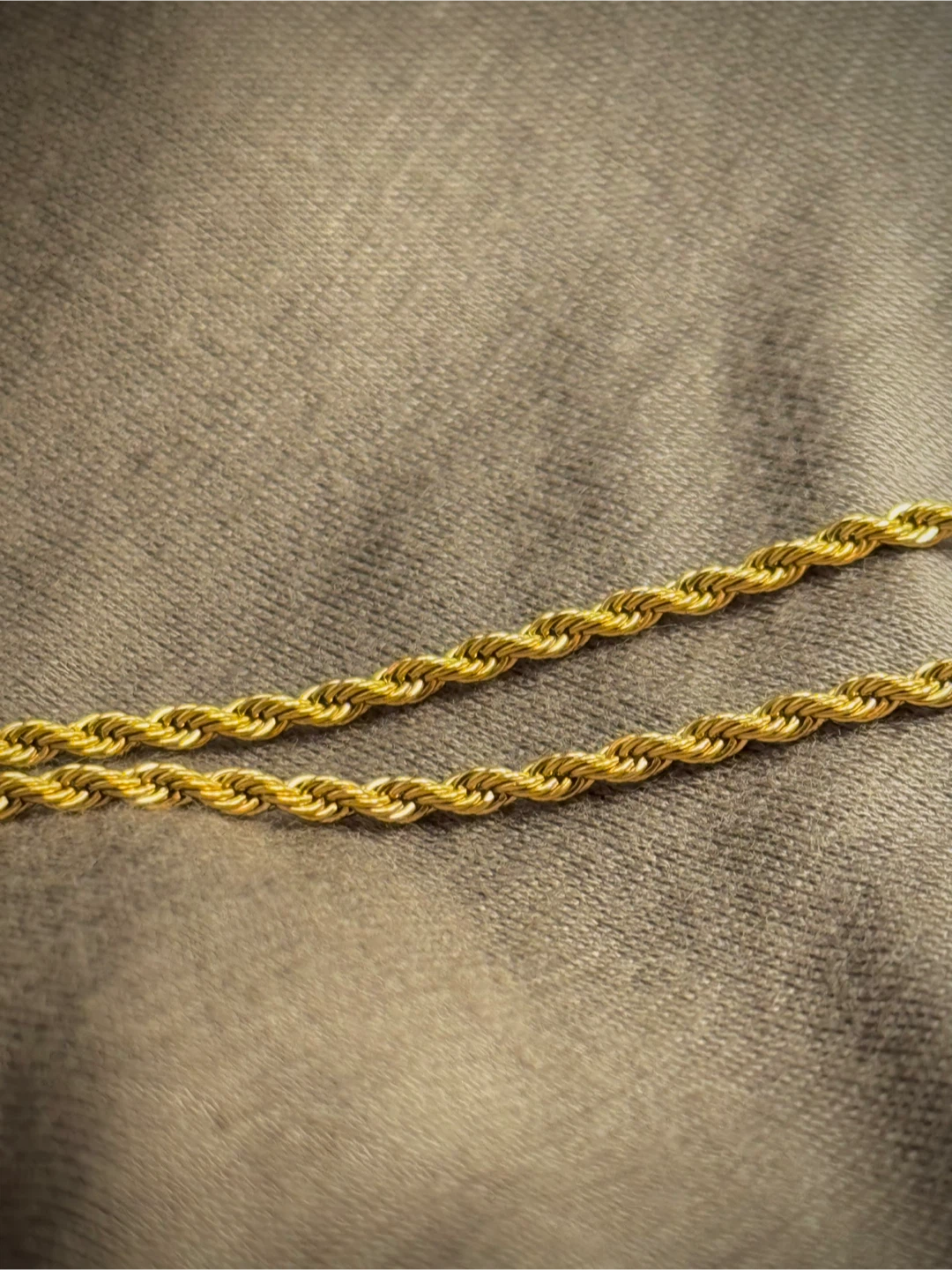 Unisex Twisted chain 18k gold plated anti tarnish - photo 3