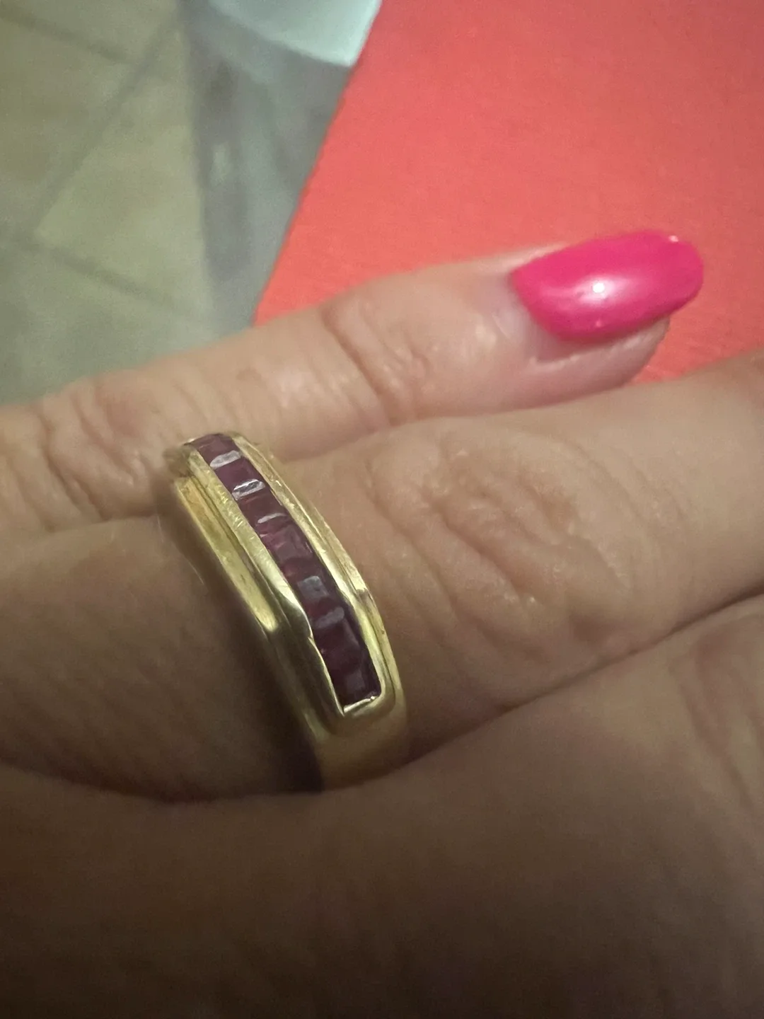 14K Gold Ring with Ruby thumbnail