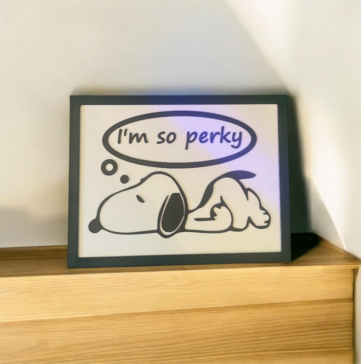 Snoopy "I'm So Perky" Framed Art image indicator(2)