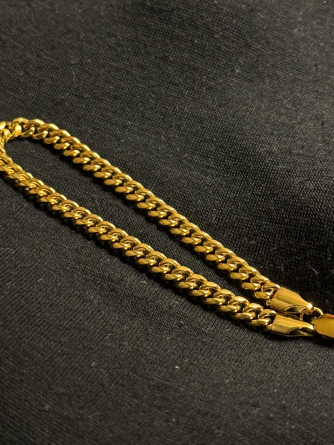 Unisex 18k gold plates cuban bracelet - photo 3