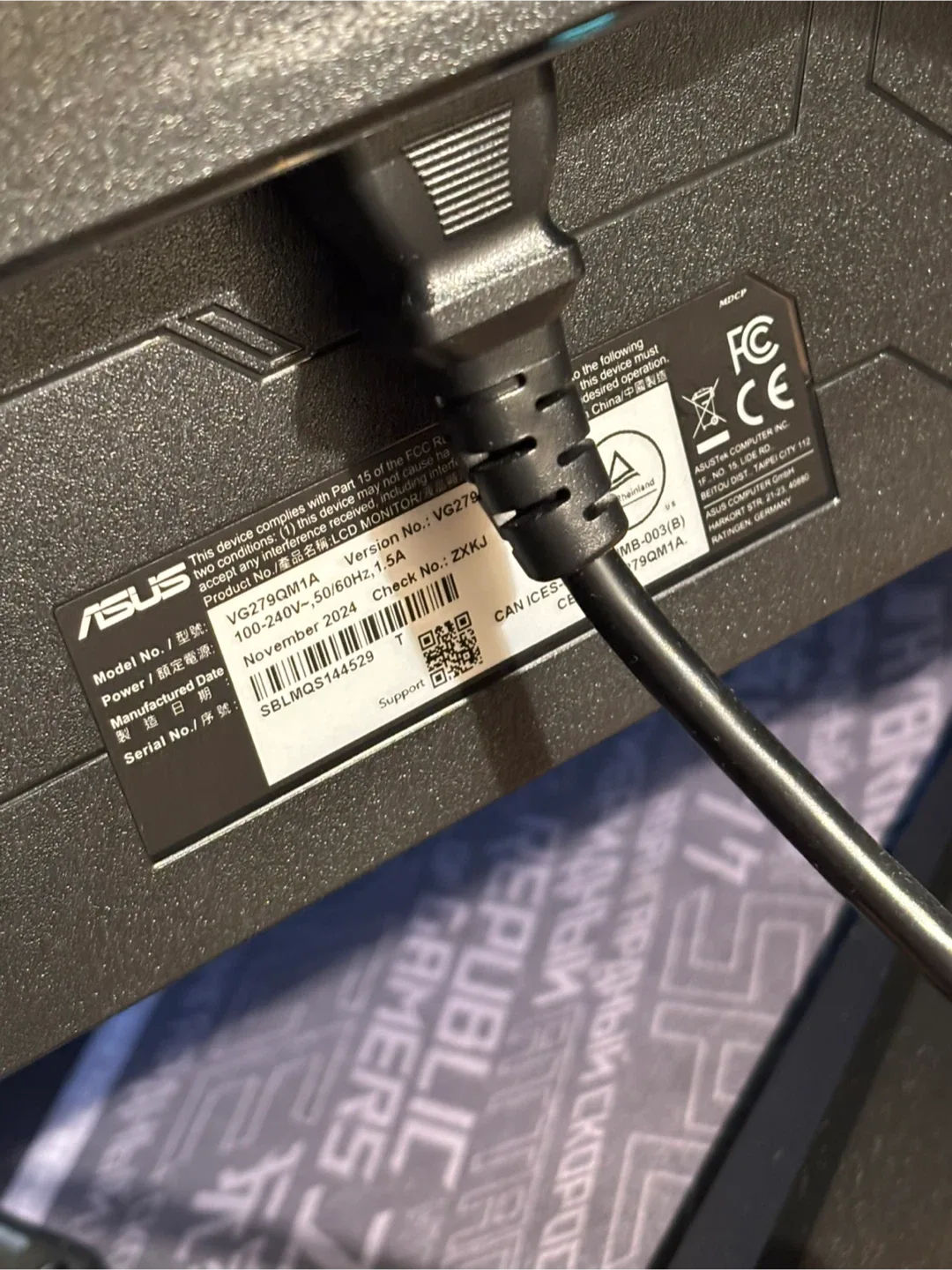 ASUS TUF Gaming VG279QM1A 27" Monitor - Like New! image indicator(2)