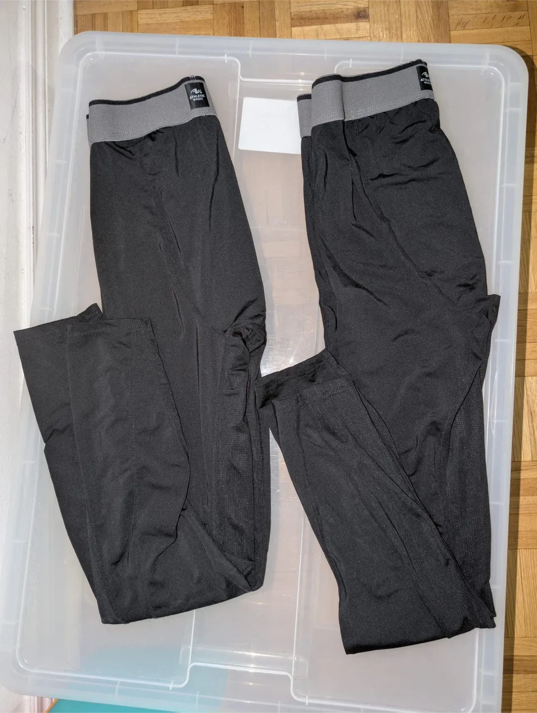 Men’s Athletic Works Black Leggings - Size M set -2 image indicator(2)
