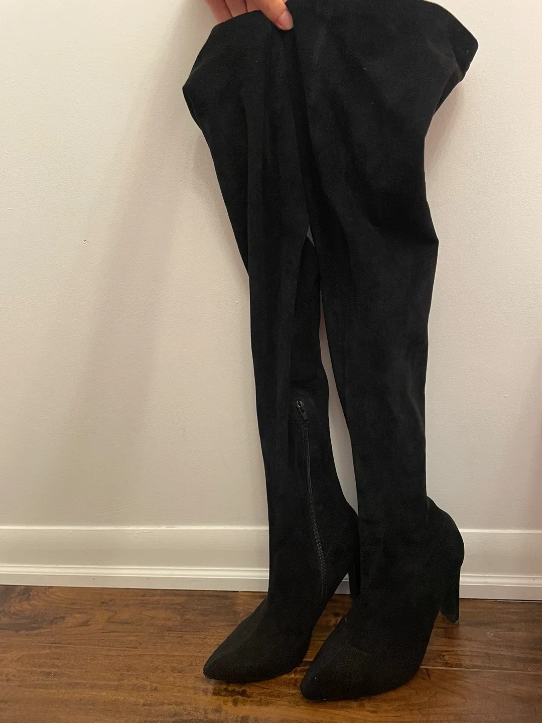 Fashion Nova Knee High Heeled Boots thumbnail