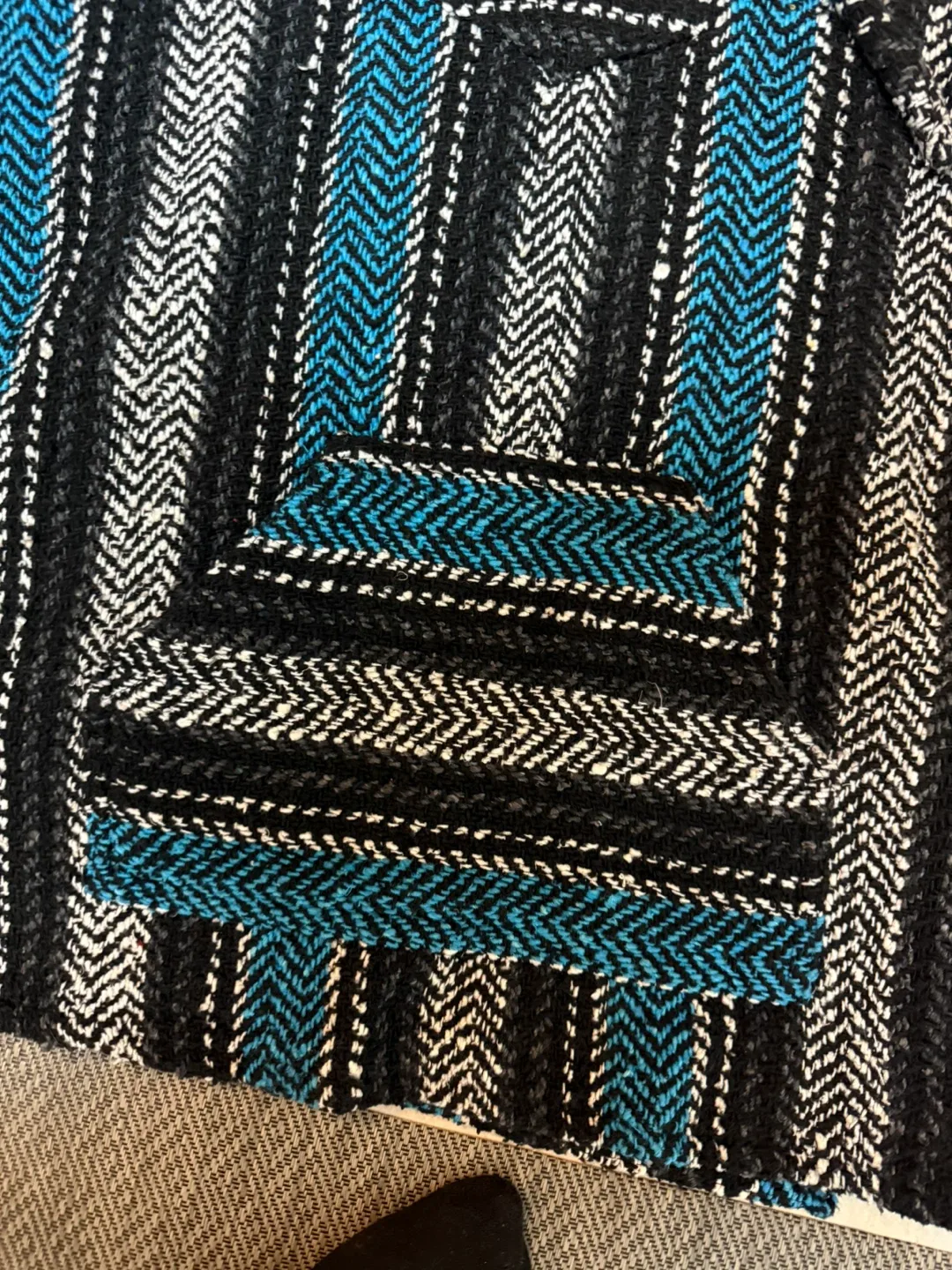 Drug Rug Hoodie - Blue, Black, White image indicator(4)