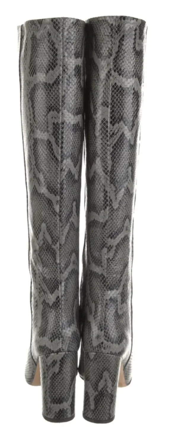 Paris Texas Grey Snake Embossed Knee High Boots Size 8.5 image indicator(3)
