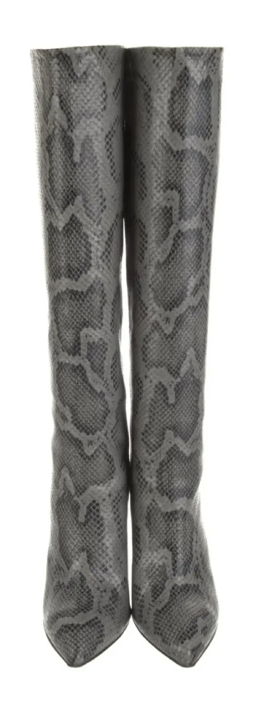Paris Texas Grey Snake Embossed Knee High Boots Size 8.5 image indicator(4)