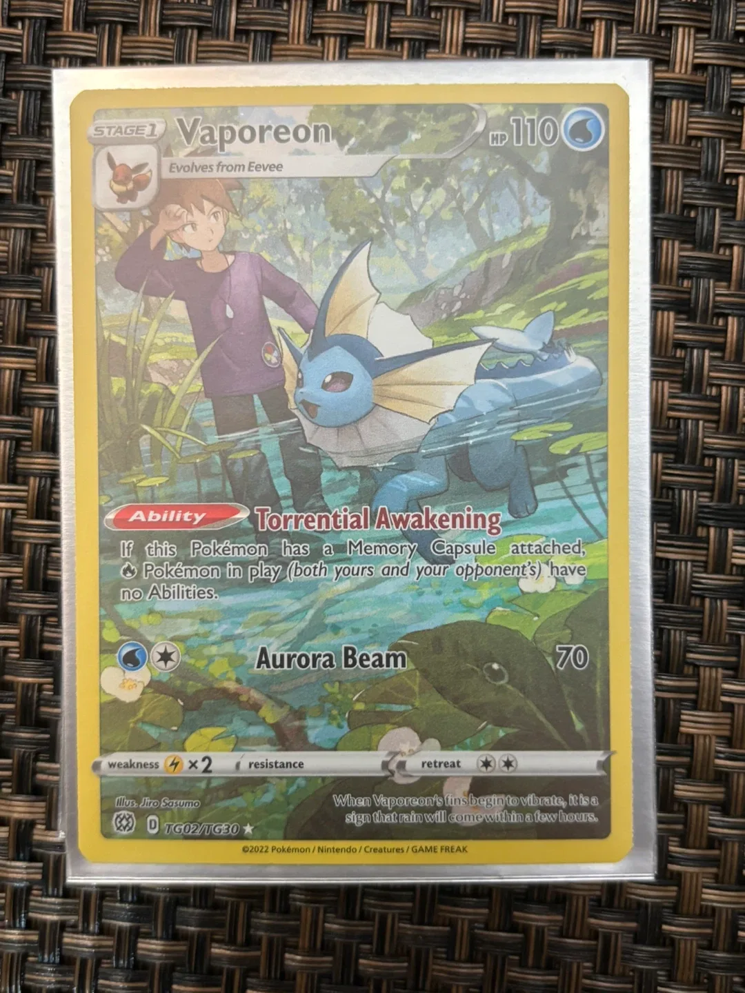 Vaporeon trainer gallery Pokemon card thumbnail