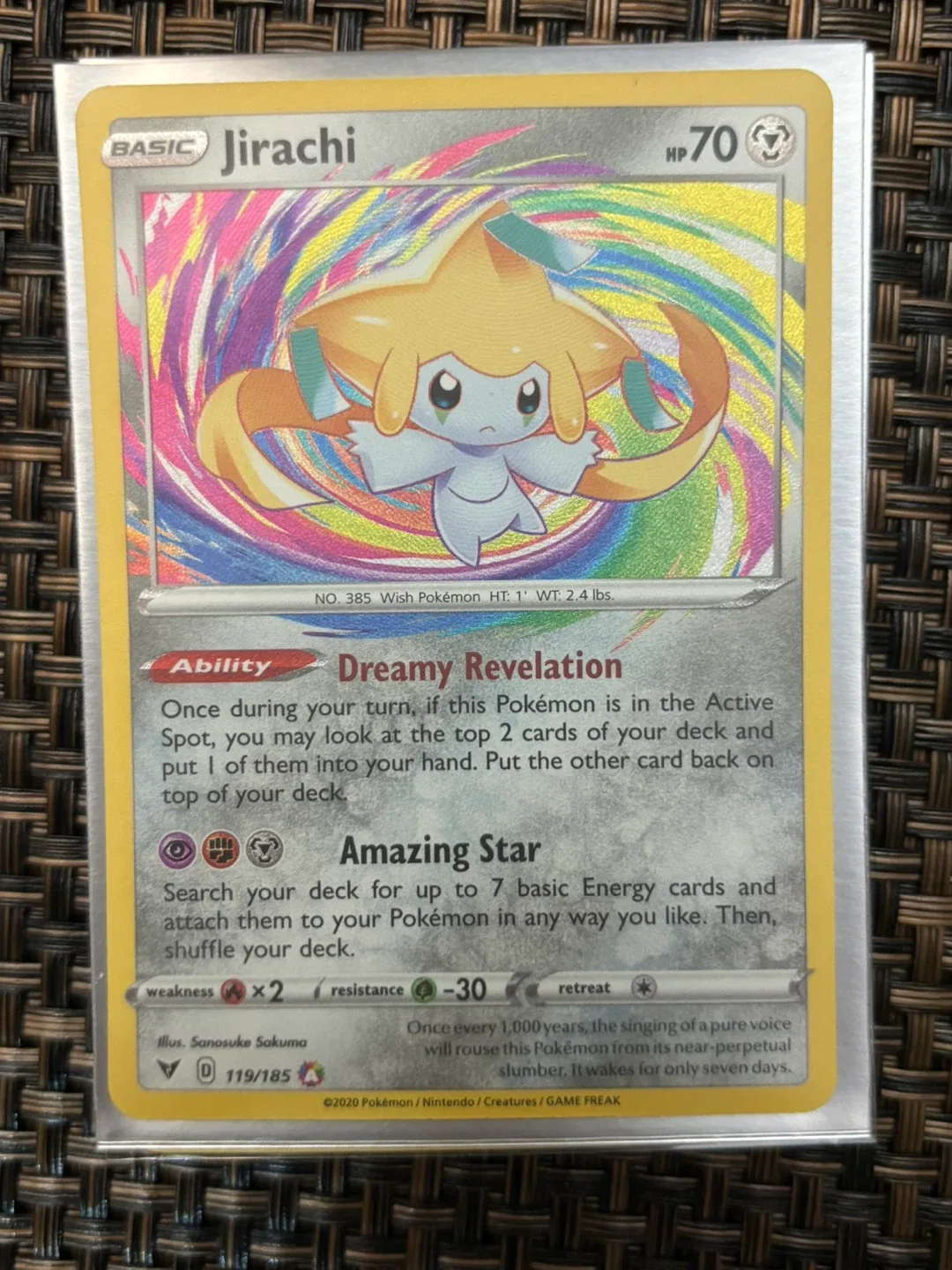 Jirachi amazing rare pokemon card thumbnail