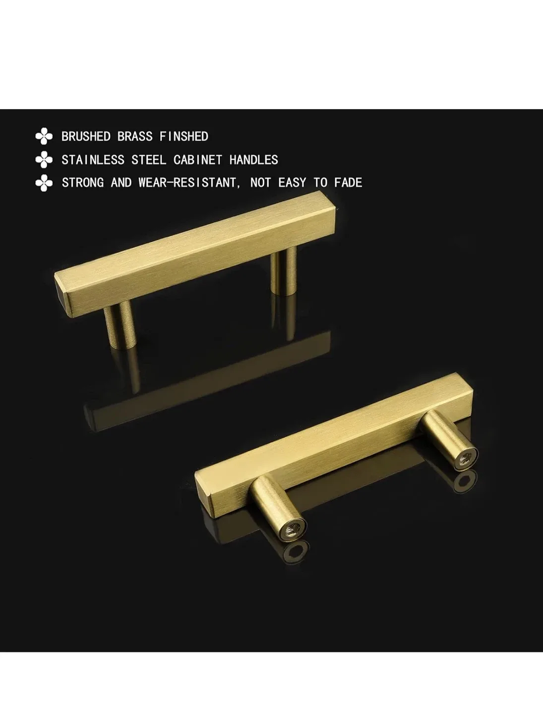 Gold Drawer Pulls - 3 inch Hole Centers image indicator(4)