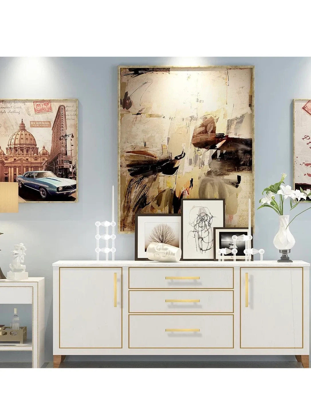 Gold Drawer Pulls - 3 inch Hole Centers image indicator(2)