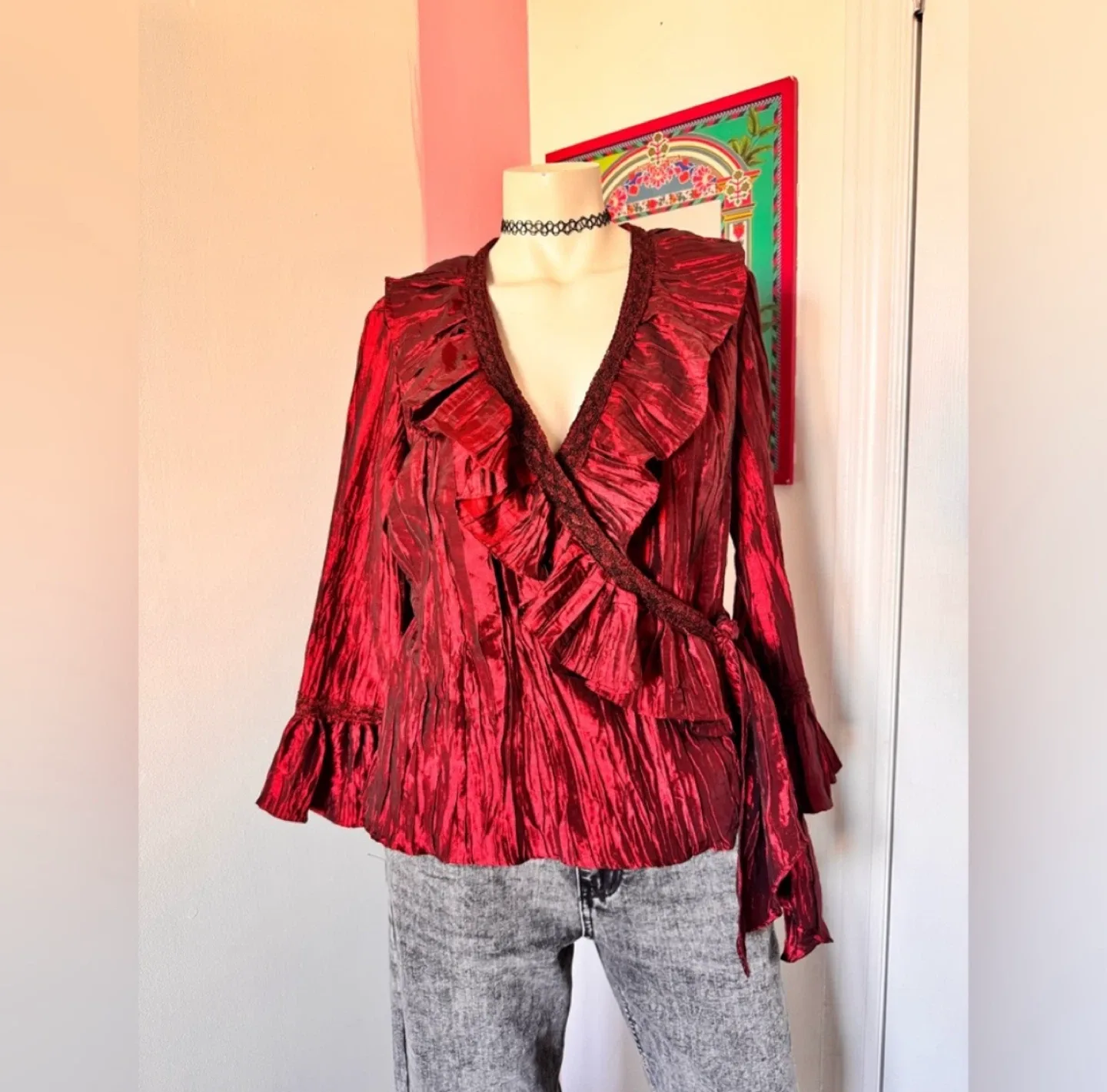 Red Ruffle Blouse thumbnail