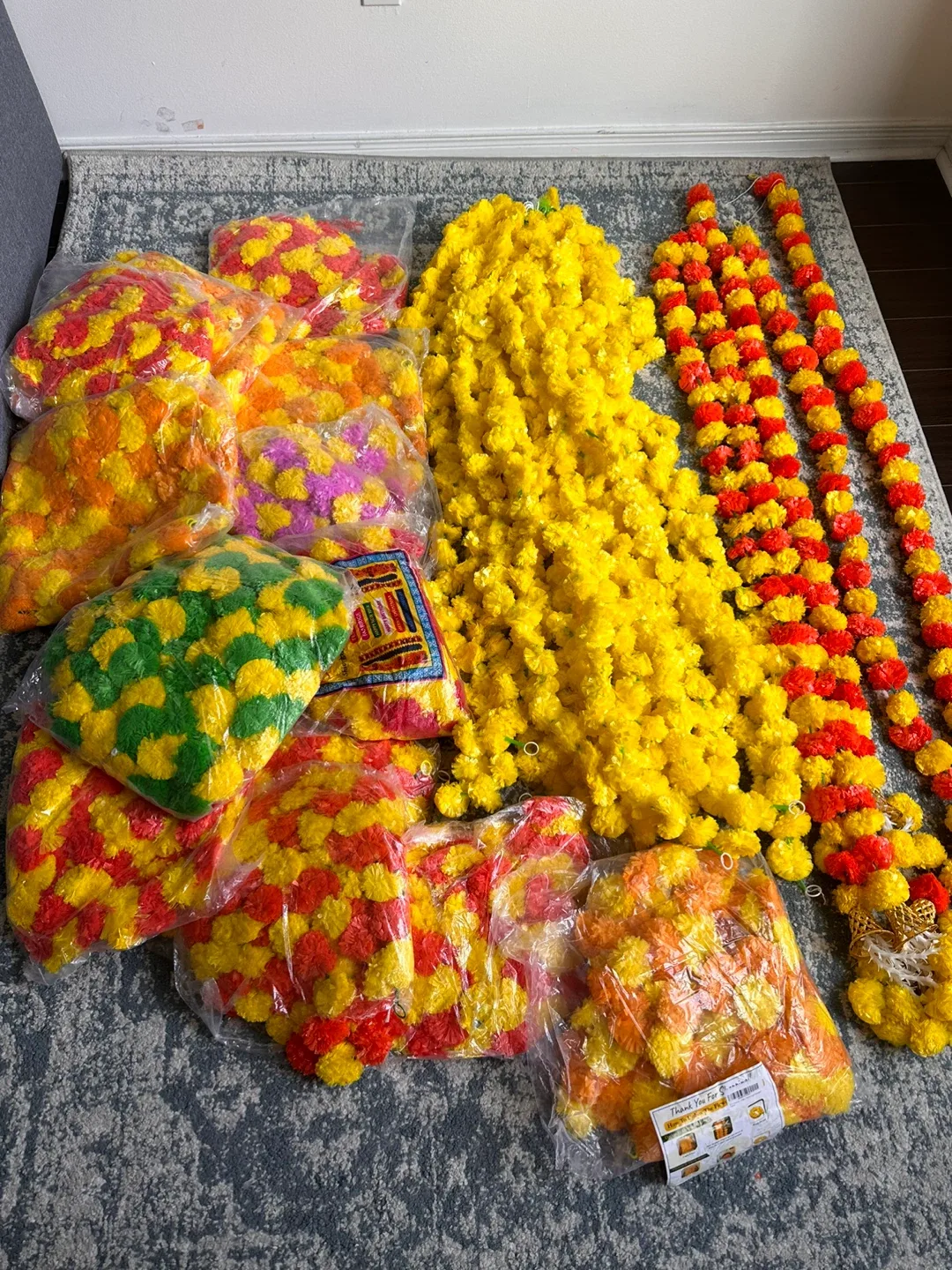 Artificial Marigold Flower Garlands for Decoration image indicator(4)