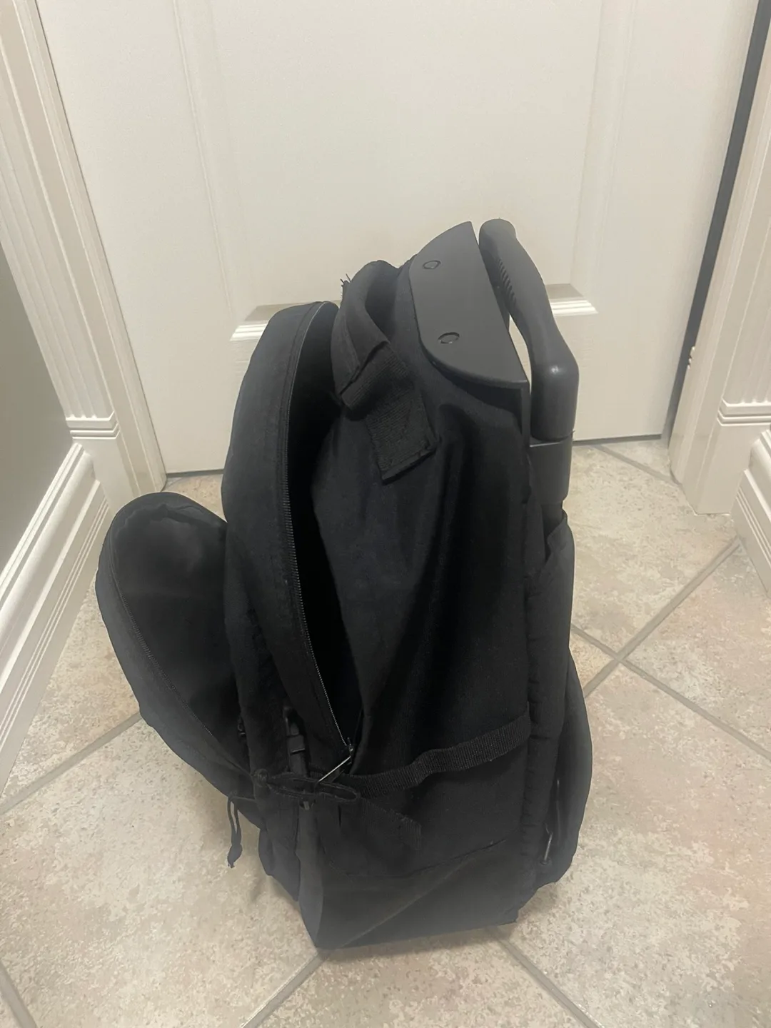 REDUCED! EDDIE BAUER Black Rolling Backpack image indicator(9)