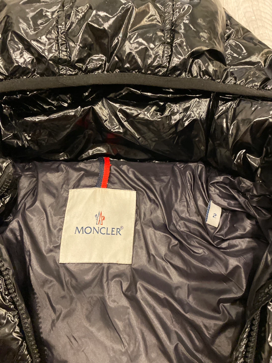 Moncler Black Puffer Jacket Size 2 - photo 2