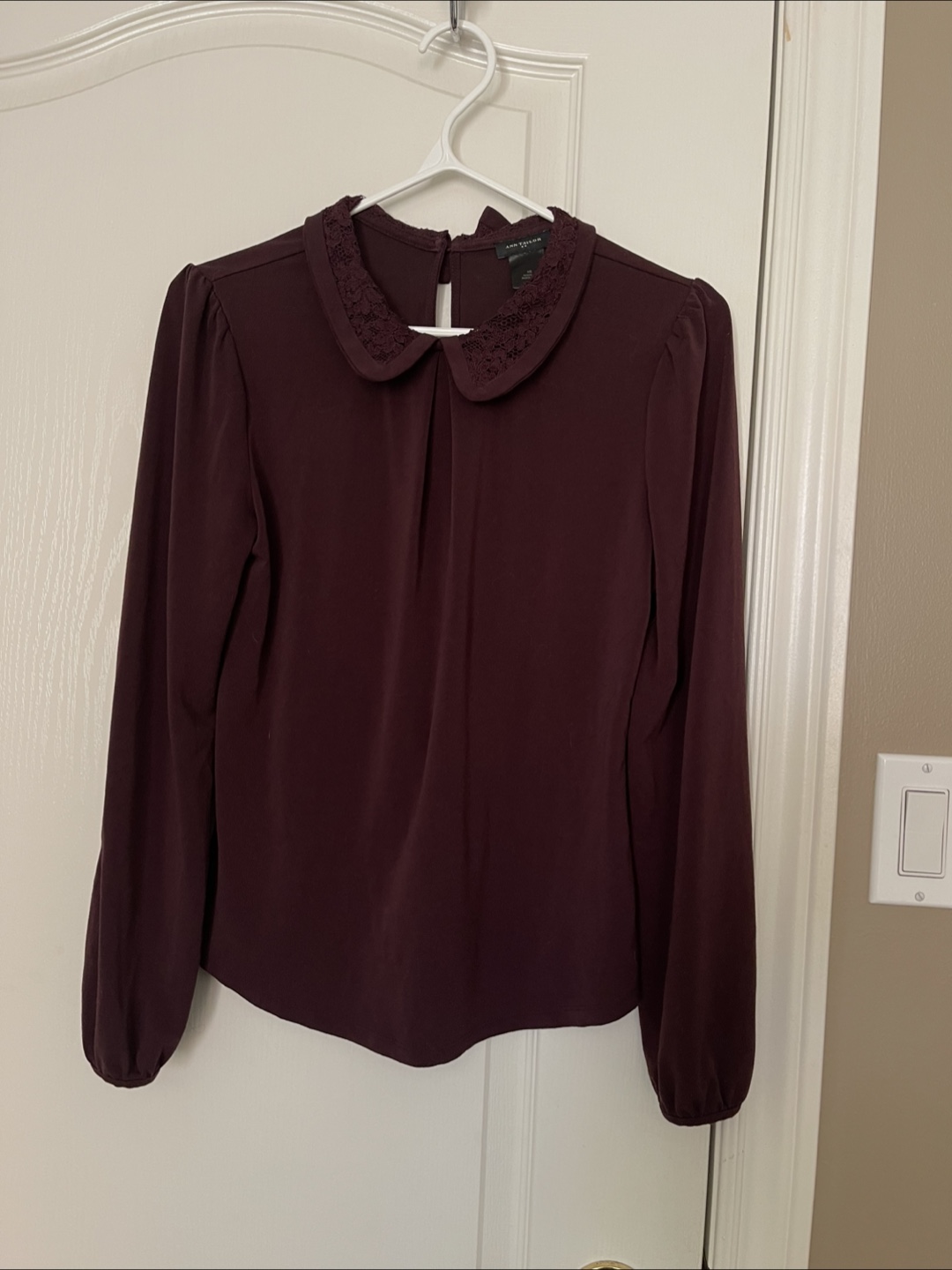 Ann Taylor Burgundy Blouse - Size XS
