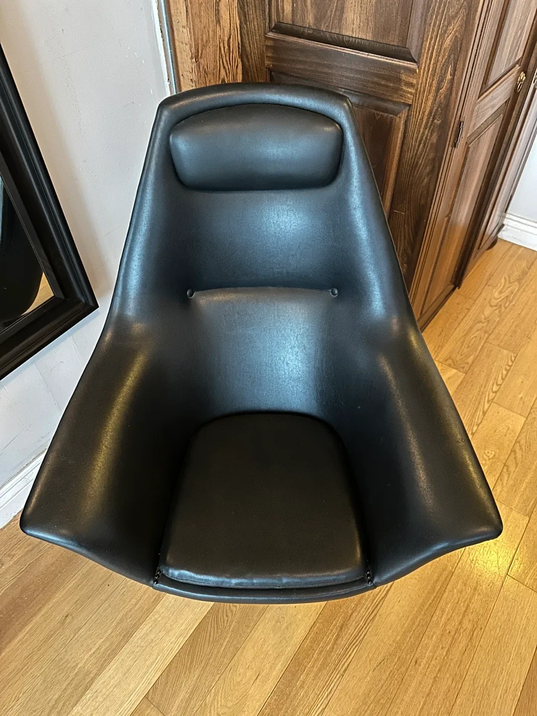 VINTAGE MID CENTURY MODERN SWIVEL ARM LOUNGE CHAIR MCM LOUNGER thumbnail