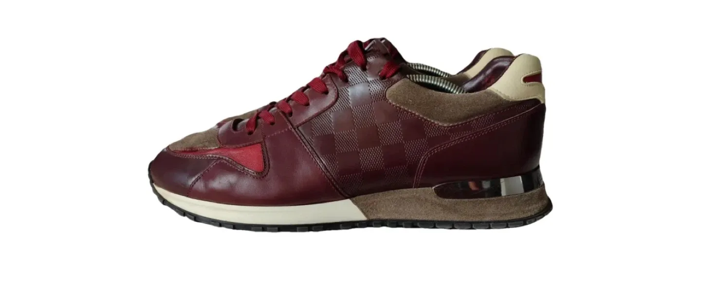 Louis Vuitton Burgundy Leather Sneakers thumbnail
