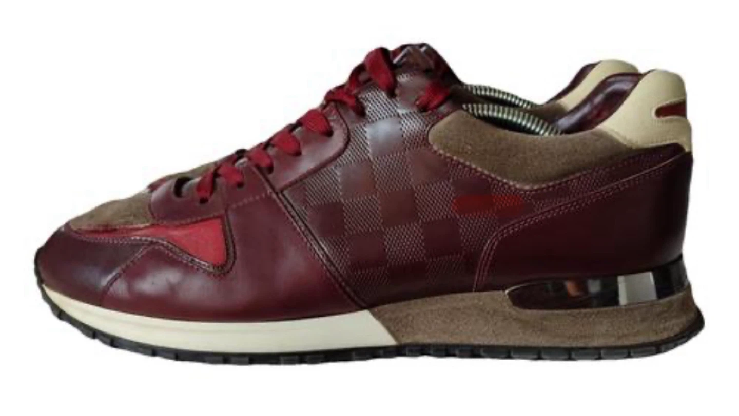 Louis Vuitton Burgundy Leather Sneakers - photo 4