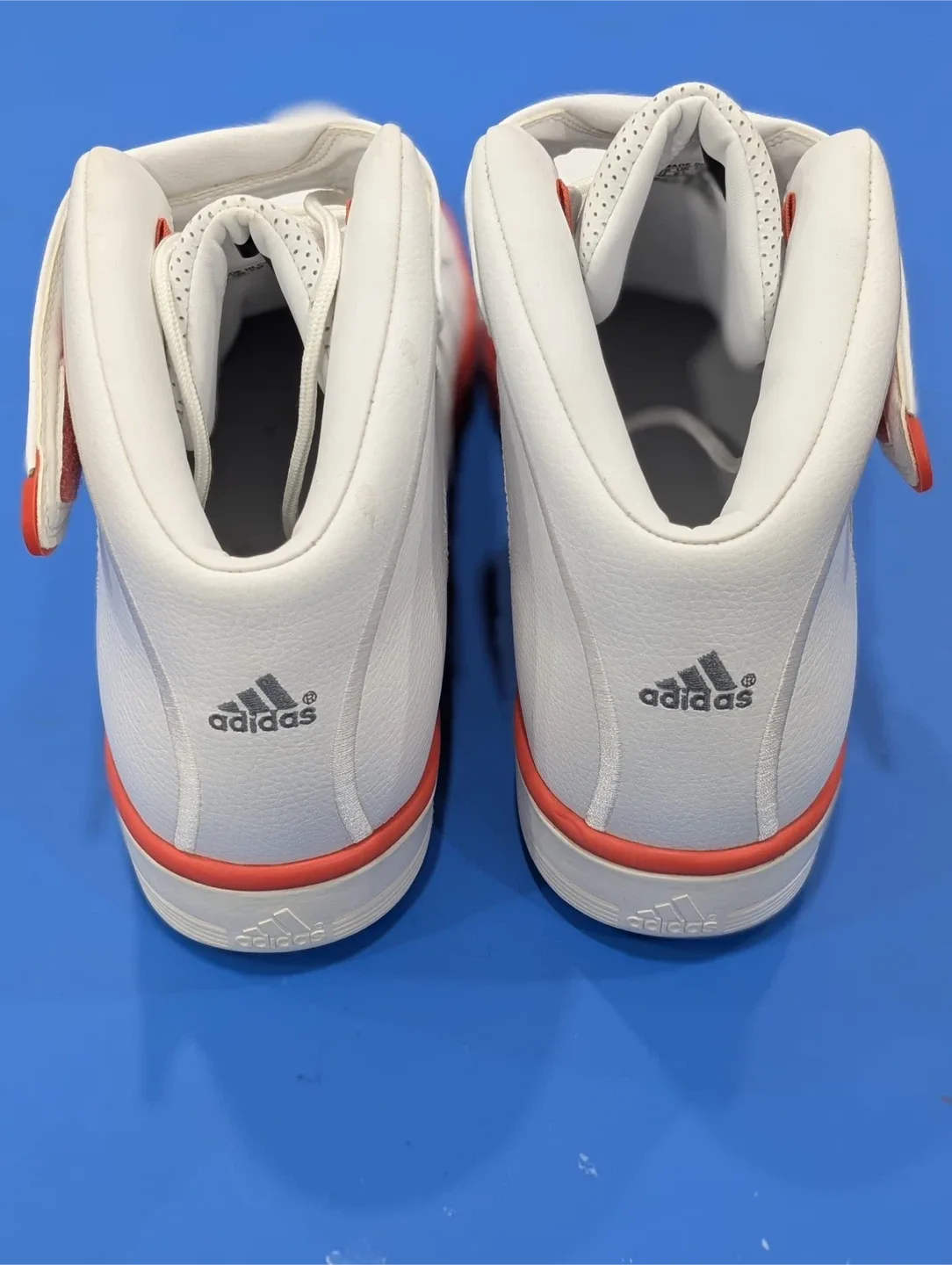 Adidas White & Red High Top Sneakers - US 13 image indicator(6)