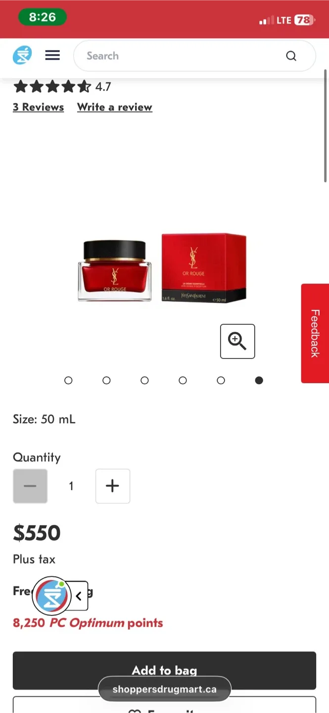 Yves Saint Laurent Or Rouge Creme Essentielle 50ml image indicator(2)