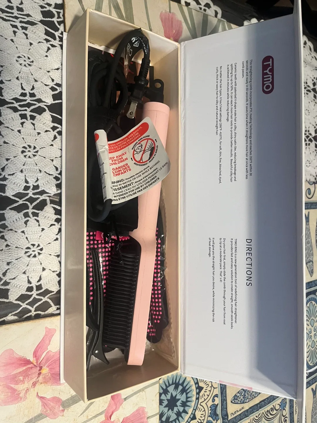 TYMO RING Hair Straightening Comb - Pink image indicator(7)