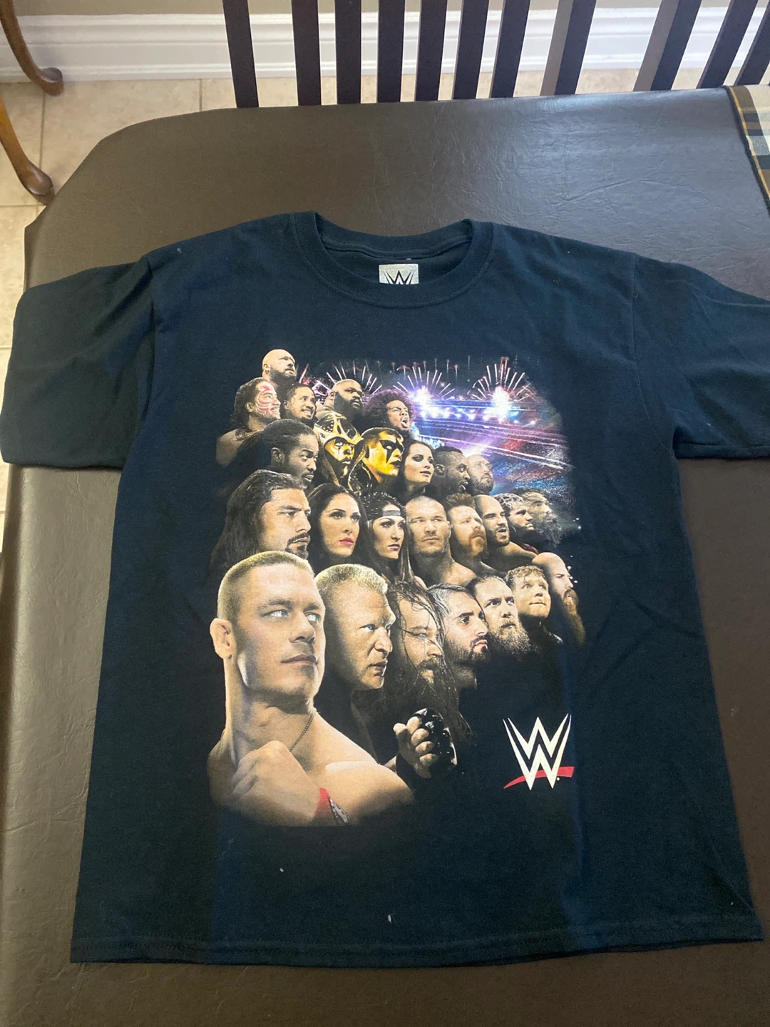 WWE Authentic Black T-Shirt - Size M