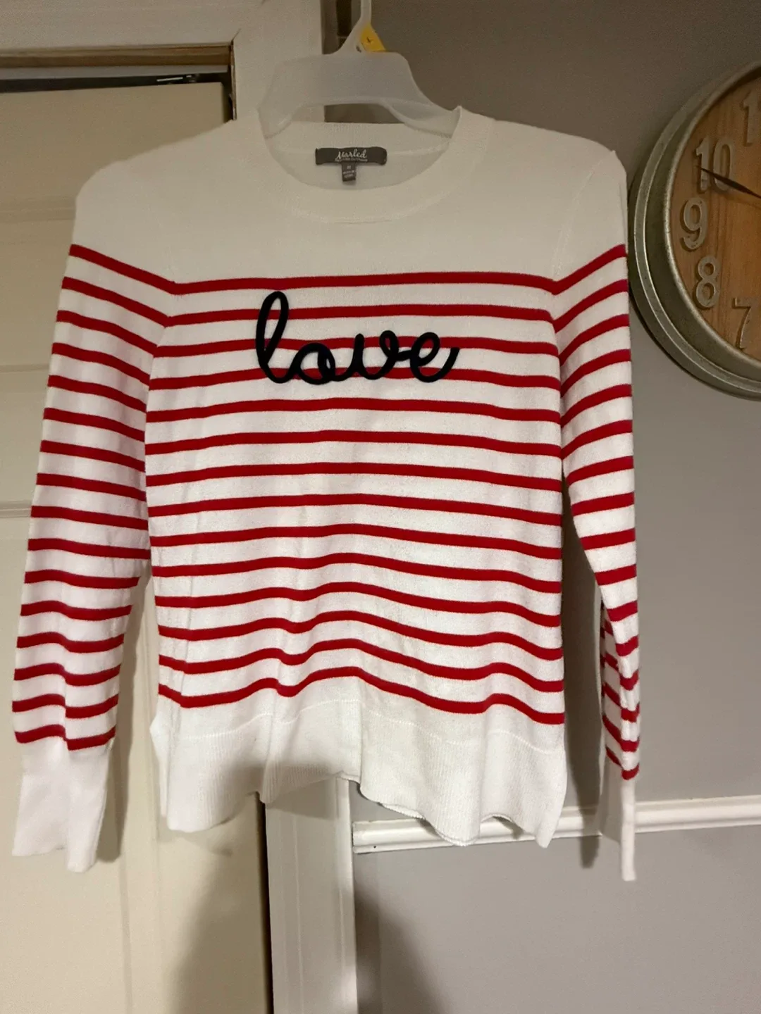 Marled Striped Sweater - Size M