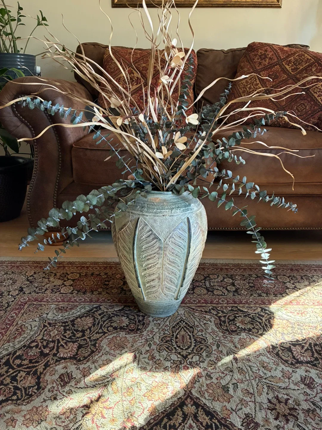 Decorative Vase with Dried Floral Arrangement thumbnail