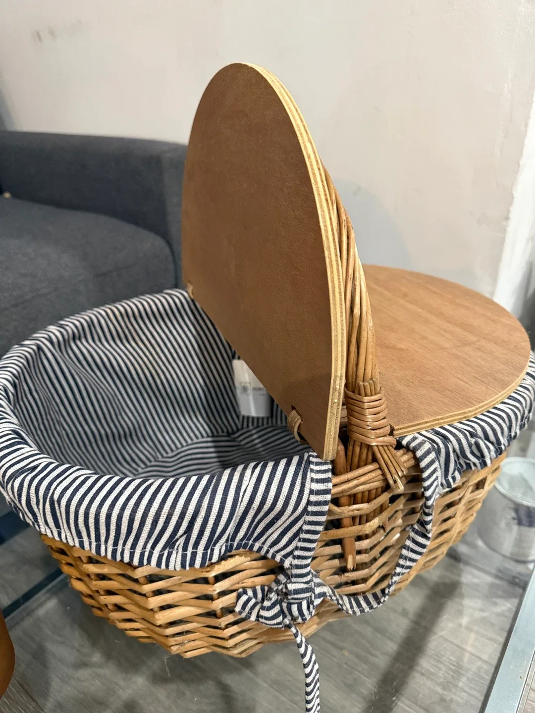 Wicker Picnic Basket with Lid🥕 thumbnail
