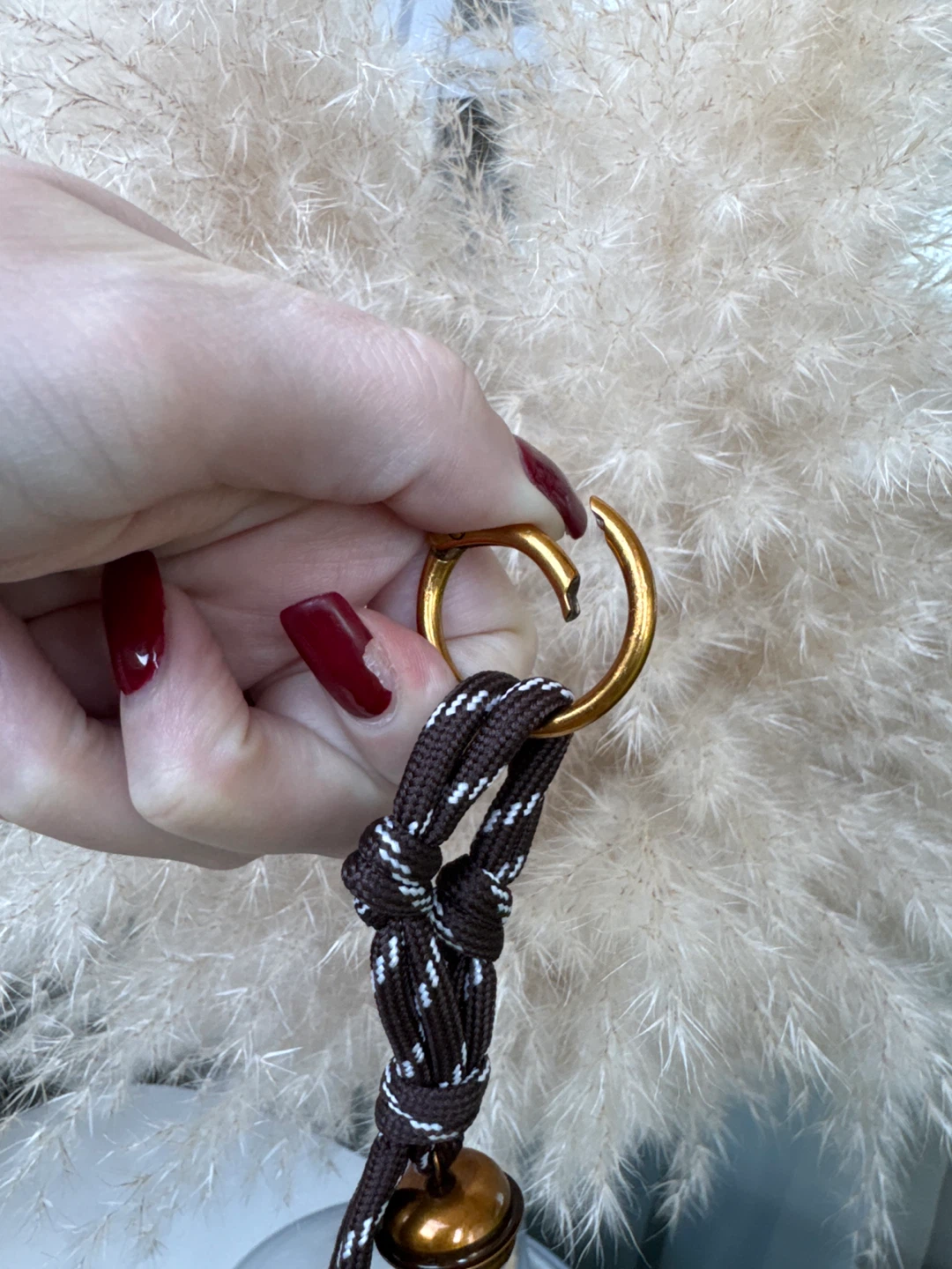 Brown & White Bell Keychain - photo 2
