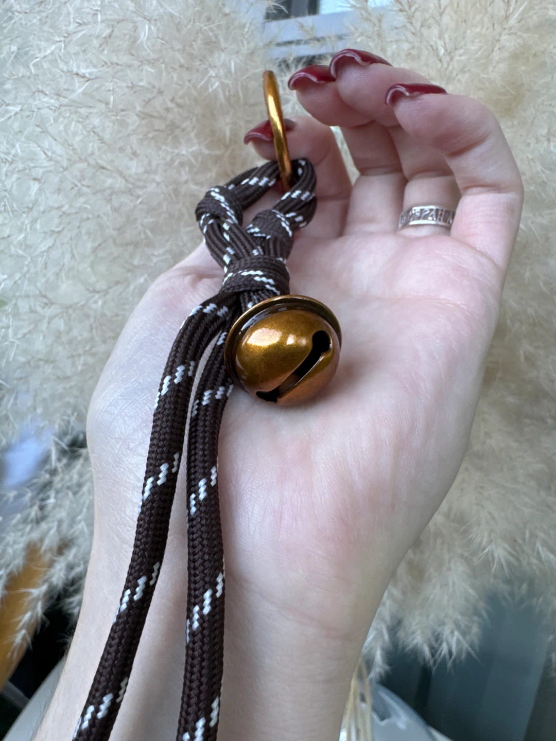 Brown & White Bell Keychain - photo 3