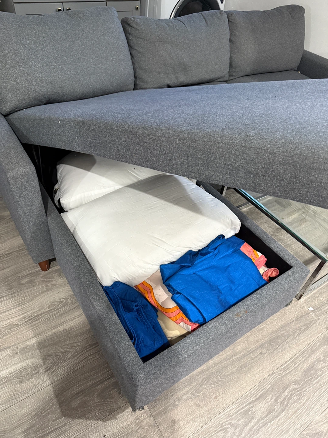 Gray Sectional Sofa with Chaise - photo 2