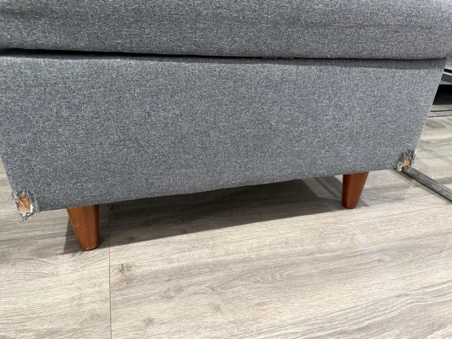 Gray Sectional Sofa with Chaise - photo 3