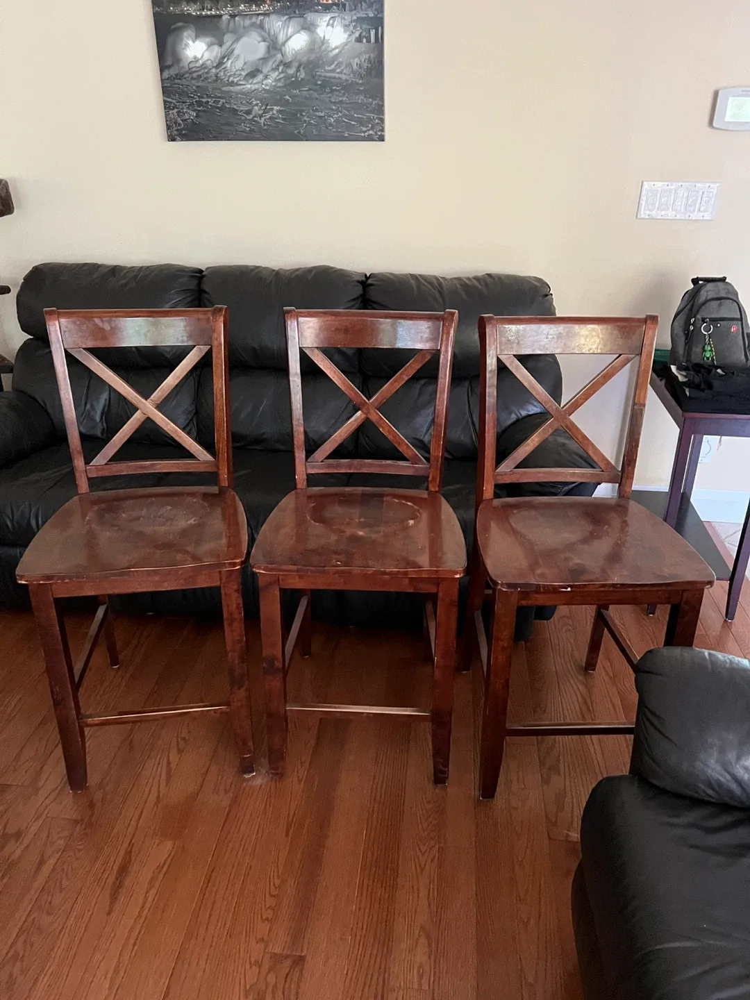 3 bar height chairs in used condition thumbnail