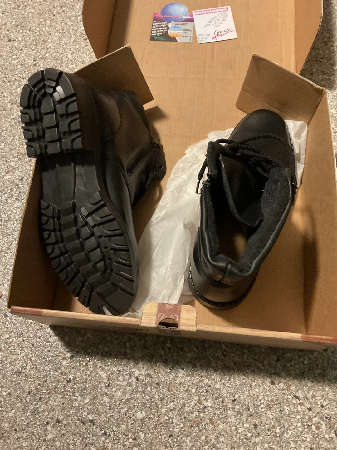 Men’s Black Leather Boots, Size 10 - photo 2