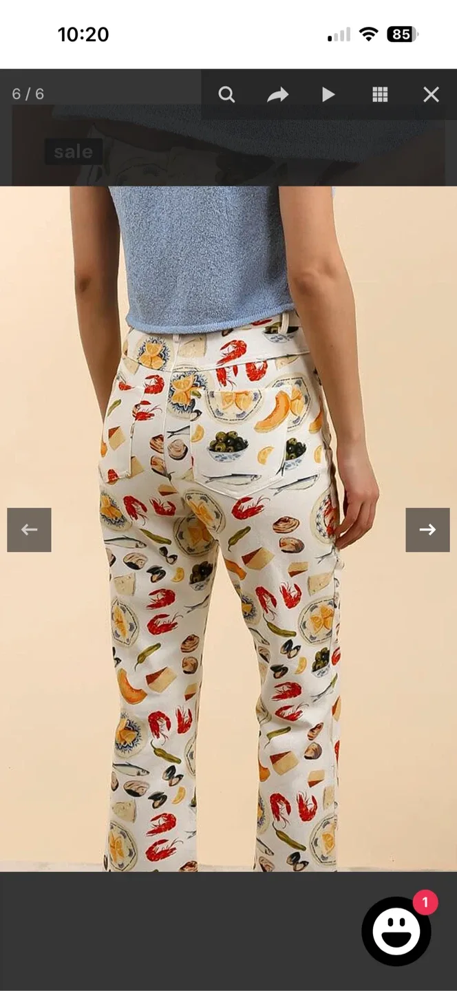 Never Fully Dressed Food Print Trousers thumbnail