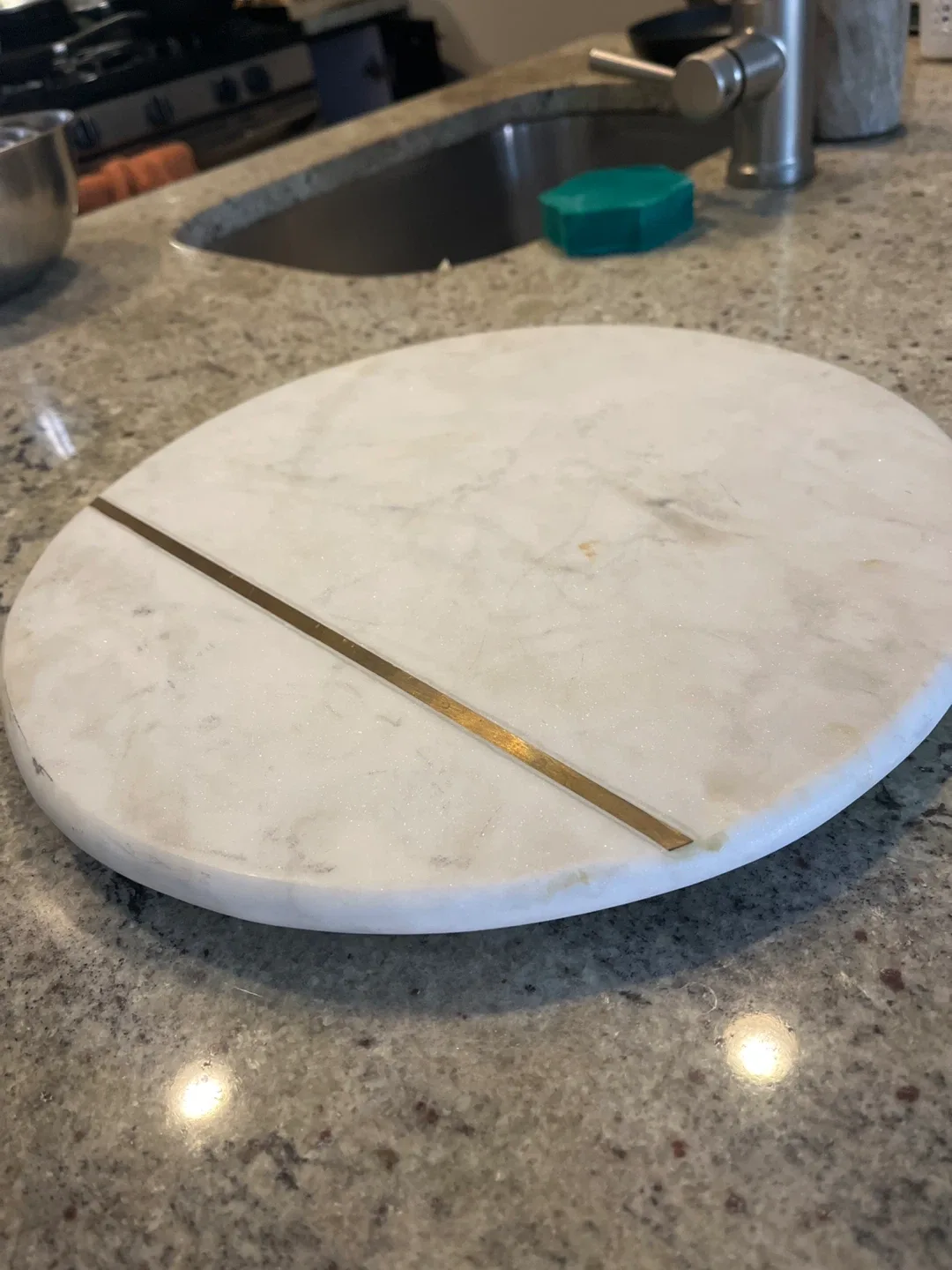 Marble and Brass Cheese Board thumbnail