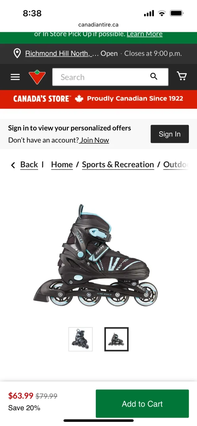 Ultra Wheels Roller Blades - Youth Size Y9-12 image indicator(2)