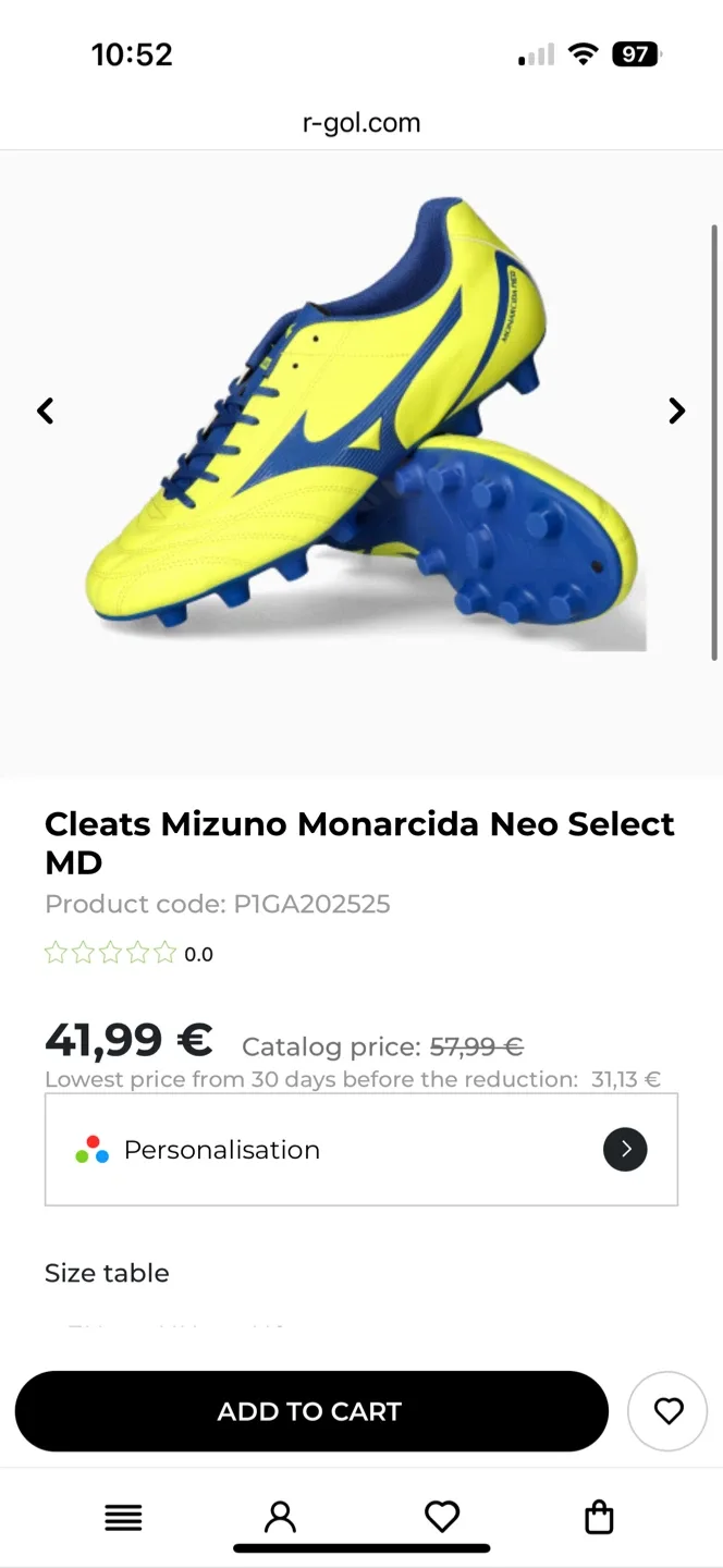 Mizuno Monarcida Neo Select MD Cleats - US 6 image indicator(3)