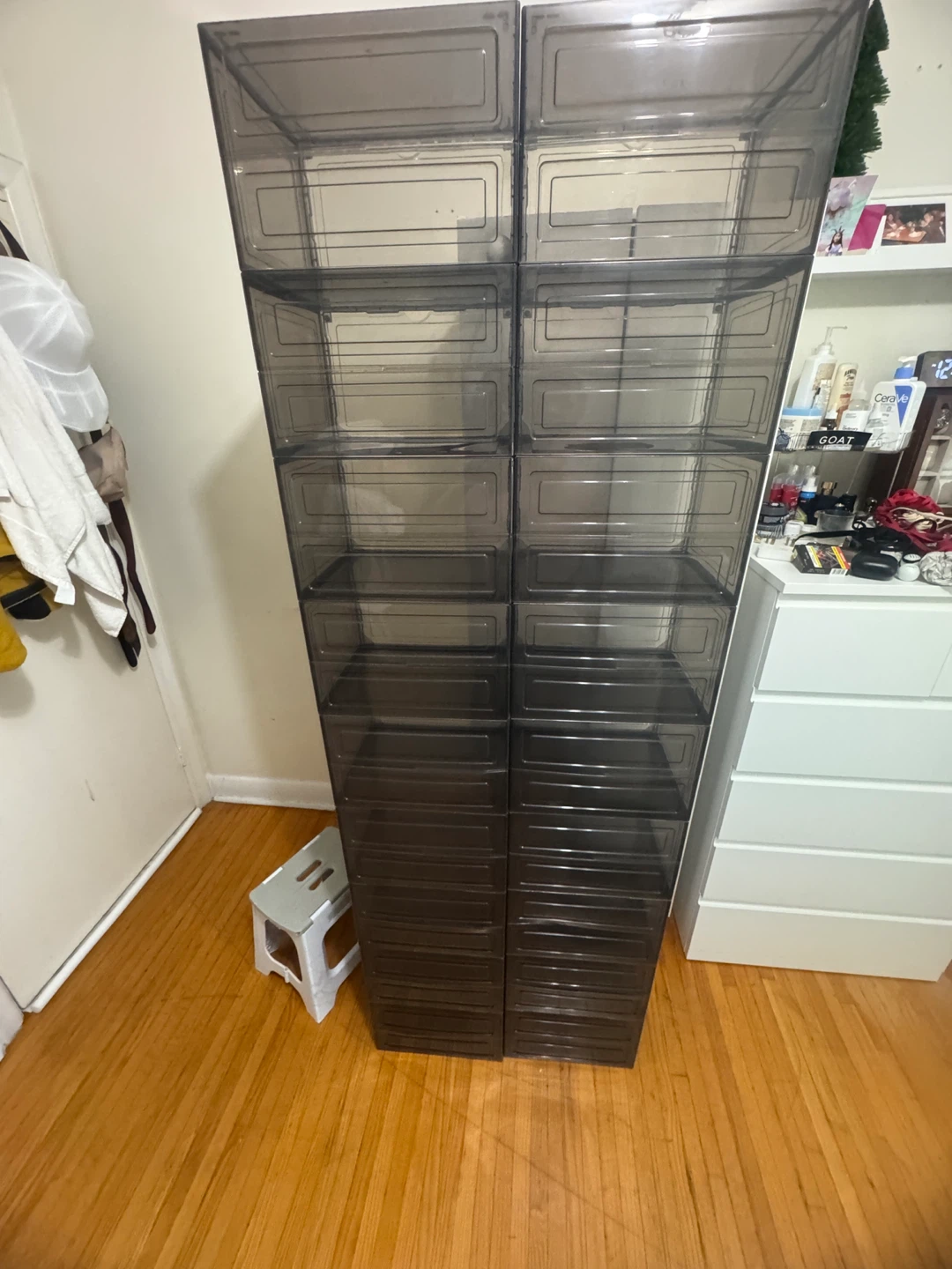 Stackable Shoe Storage Boxes - black - photo 2